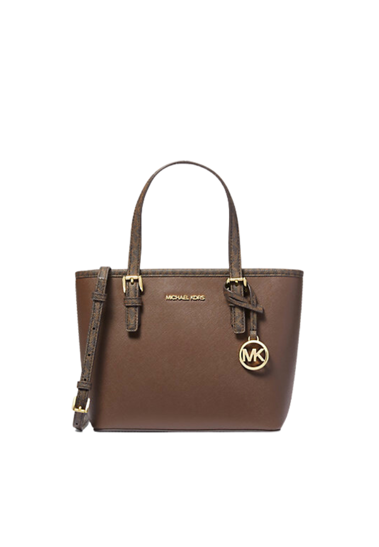 Michael Kors Jet Set Travel Tote Bag Extra Small Top Zip In Mocha