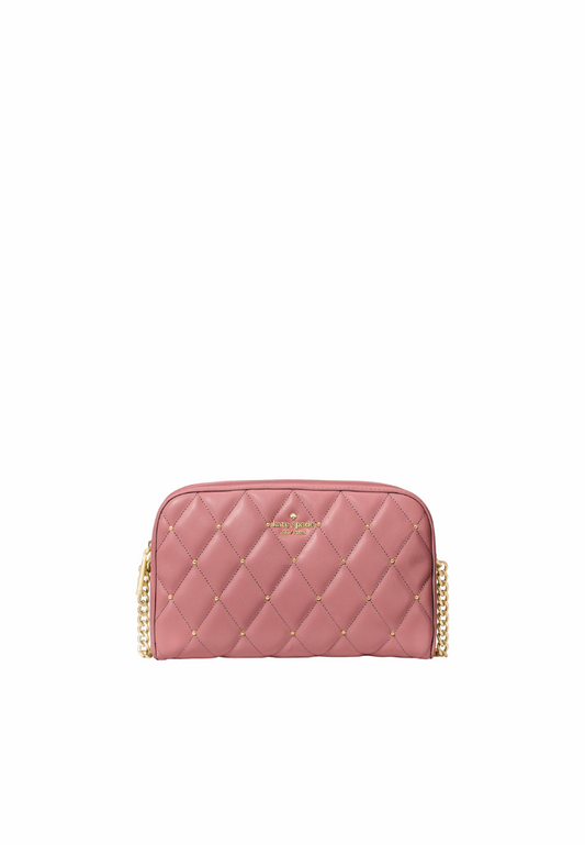 Kate Spade Carey Quilted Studded Chain Camera Bag In Pomegranate KL820