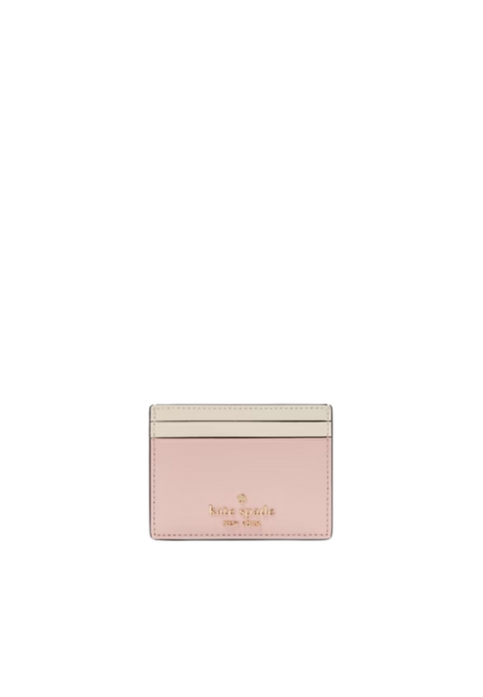 Kate Spade Madison Colorblock Small Slim Card Holder In Rose Smoke KI369