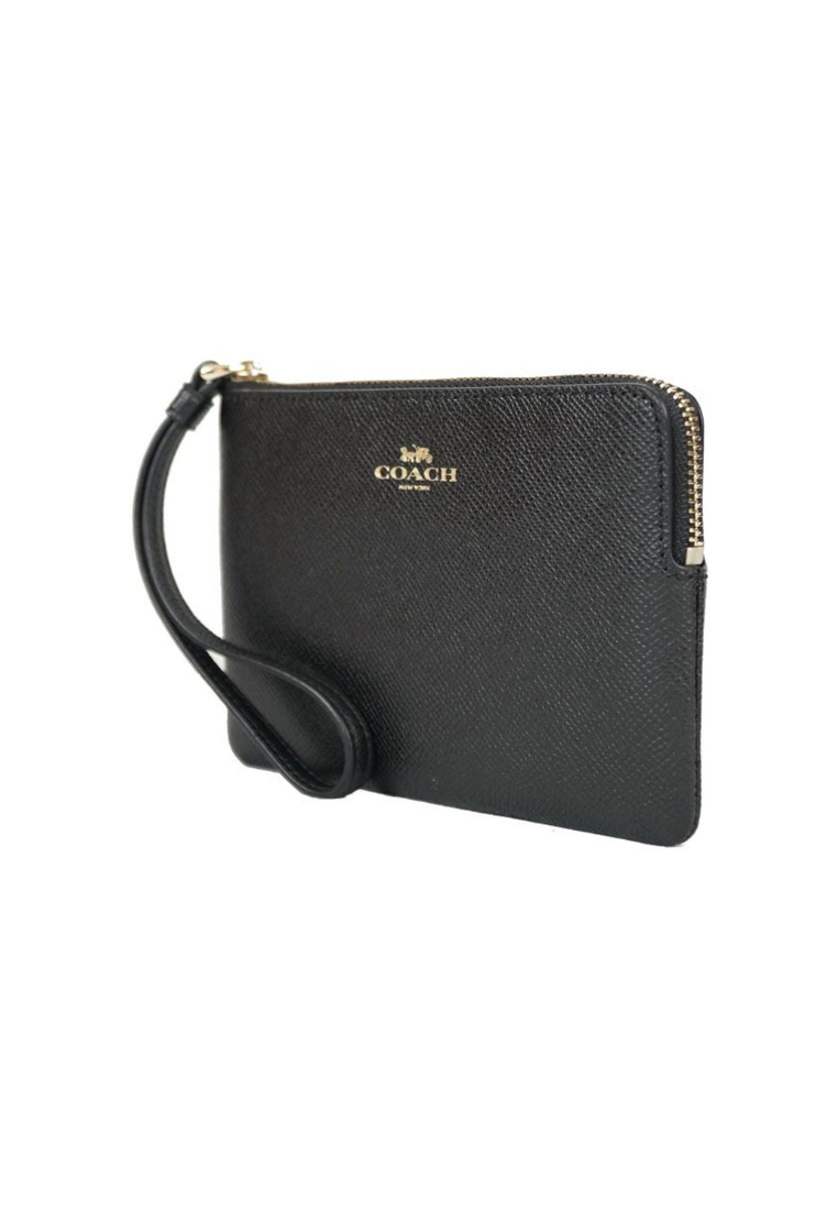Coach Corner Zip 58032 Wristlet In Black