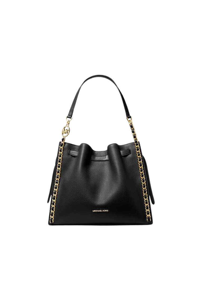 Michael Kors Mina Large Chain Shoulder Bag In Black 35H3G4ML3I