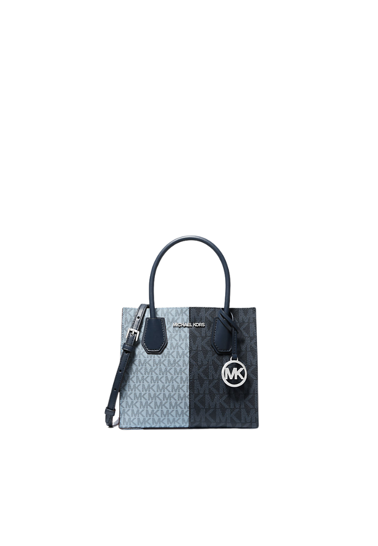 Michael Kors Mercer Crossbody Bag Medium Color-Block Logo In Navy Multi 35Rf4Sm9M2B
