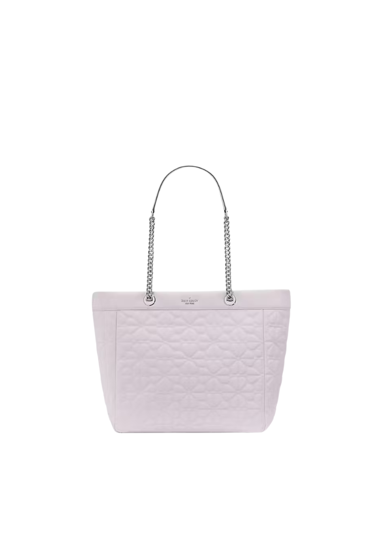 Kate Spade Spade Flower Quilted Nylon Tote Bag In Pale Amethyst Kk074
