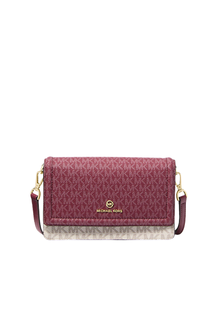 ( PREORDER ) Michael Kors Jet Set Small Two-Tone Logo Smartphone Crossbody Bag In Mulberry Multi 32S1GT9C0V