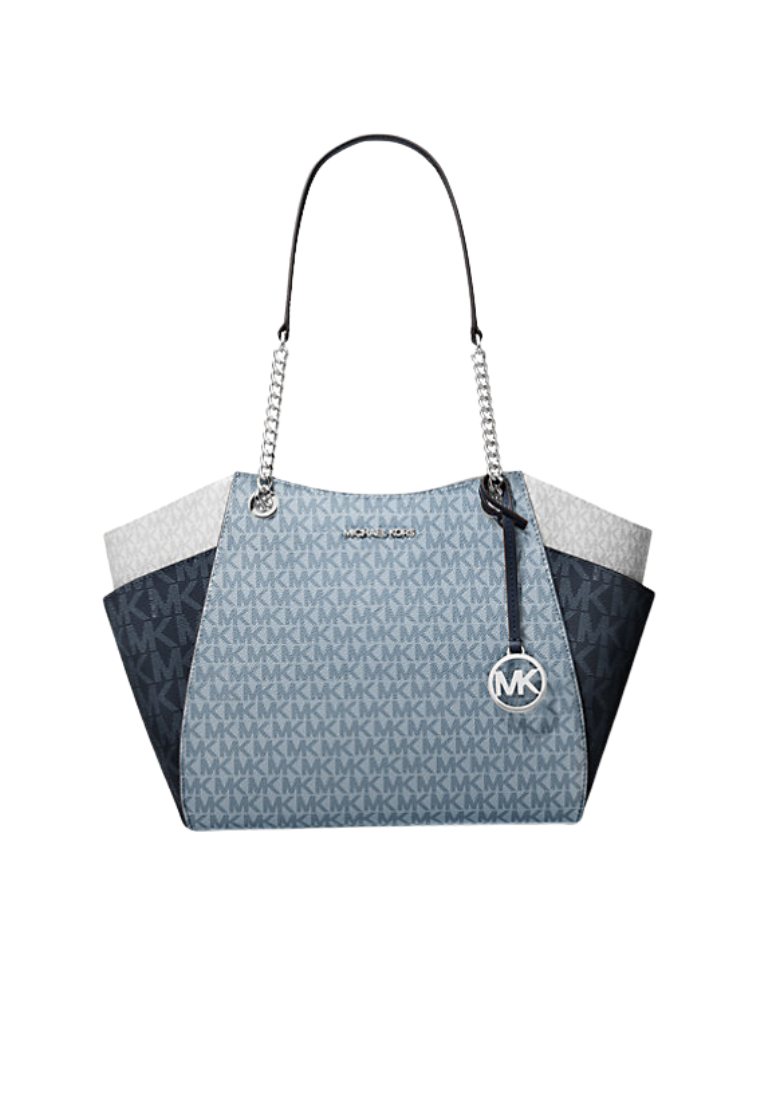 ( PREORDER ) Michael Kors Jet Set Large Color-Block Signature Logo Shoulder Bag In Admiral Multi 35S5STVE3B