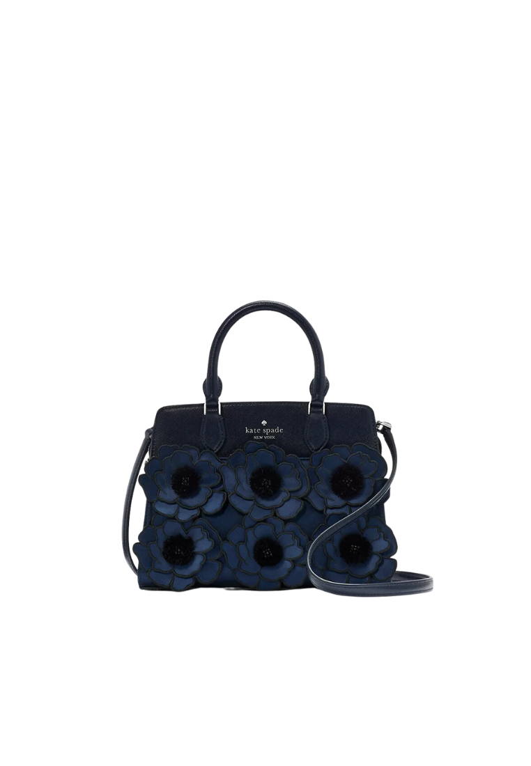 Kate Spade Madison Embroidered Floral Small Satchel Bag In Blue Multi KI937