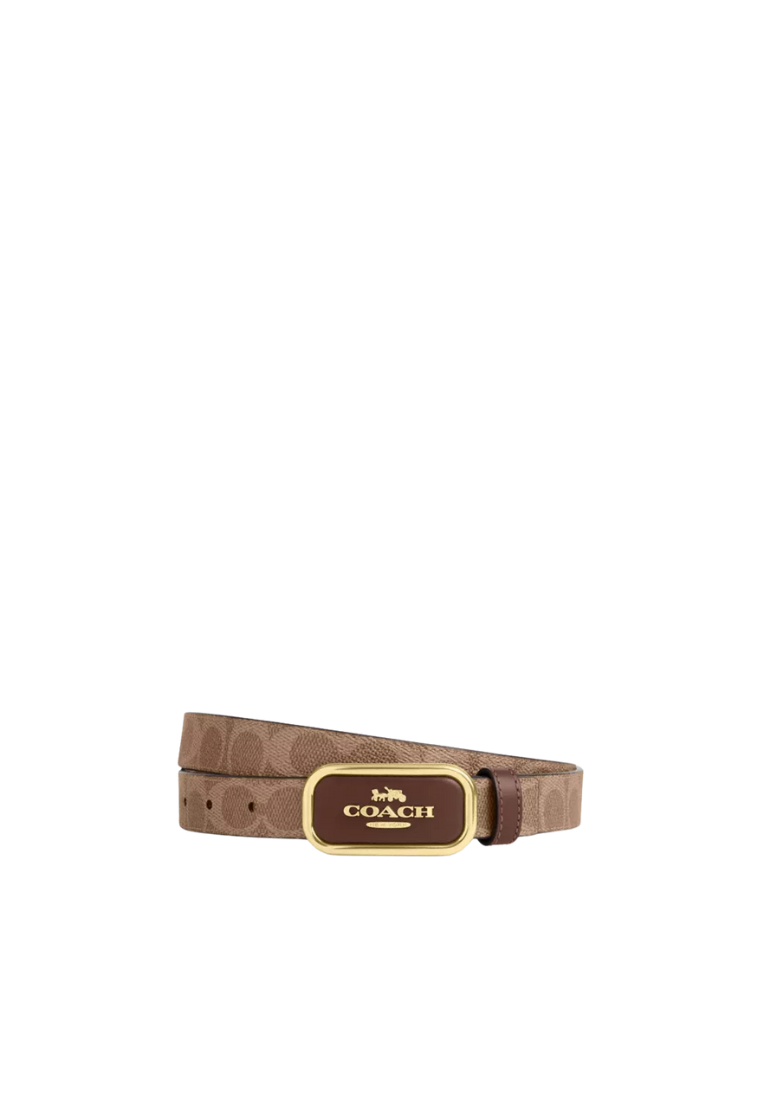 Coach Morgan Belt Signature Cut To Size In Tan Brown CX052