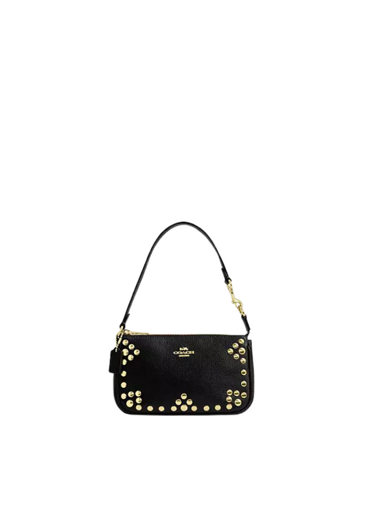 Coach Nolita 19 Shoulder Bag With Rivets In Black Caq17
