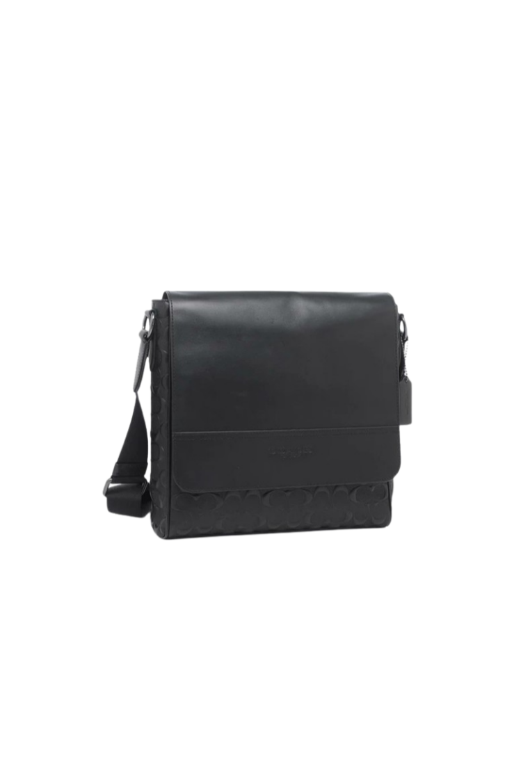 Coach Houston Map 4006 Embossed Crossbody Bag In Black