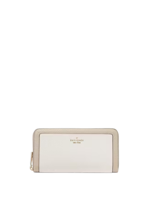 Kate Spade Lena Colorblock Large Continental Wallet In Light Sand KI835