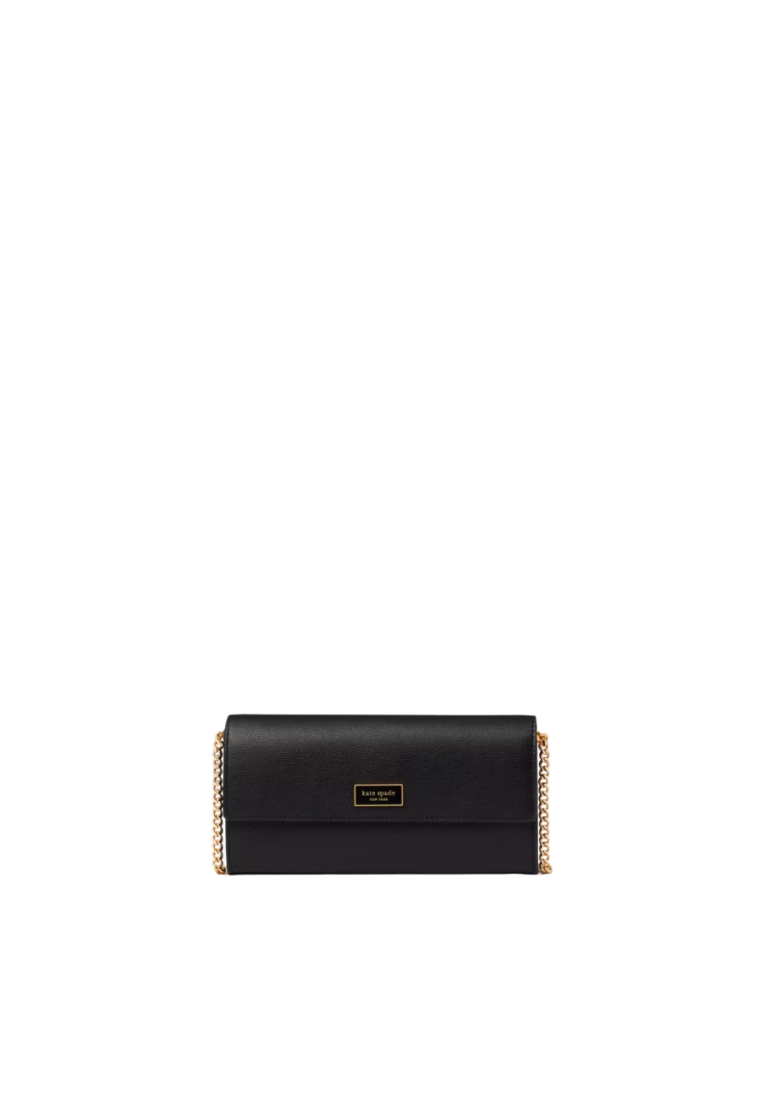 Kate Spade Katy Flap Continental Wallet Crossbody Bag In Black K8914
