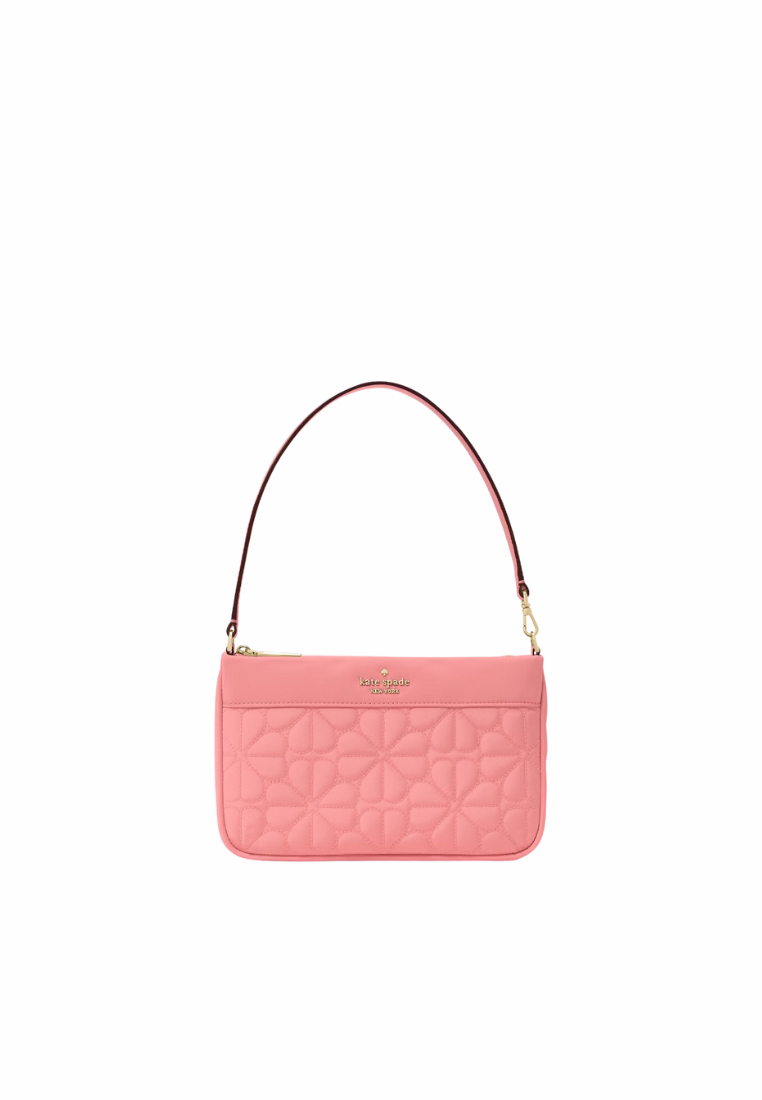 Kate Spade Spade Flower Wristlet Quilted Fabric In Terracotta KK255