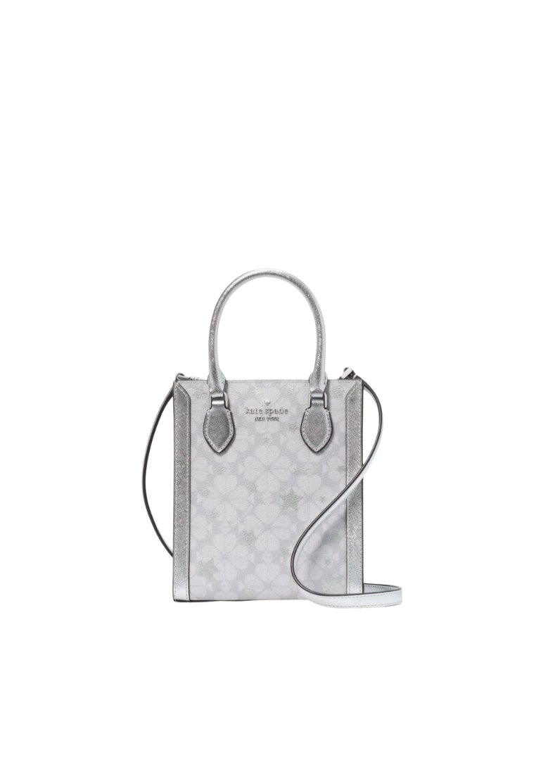 Kate Spade Spade Flower Star Toss Small Tote Bag In Platinum