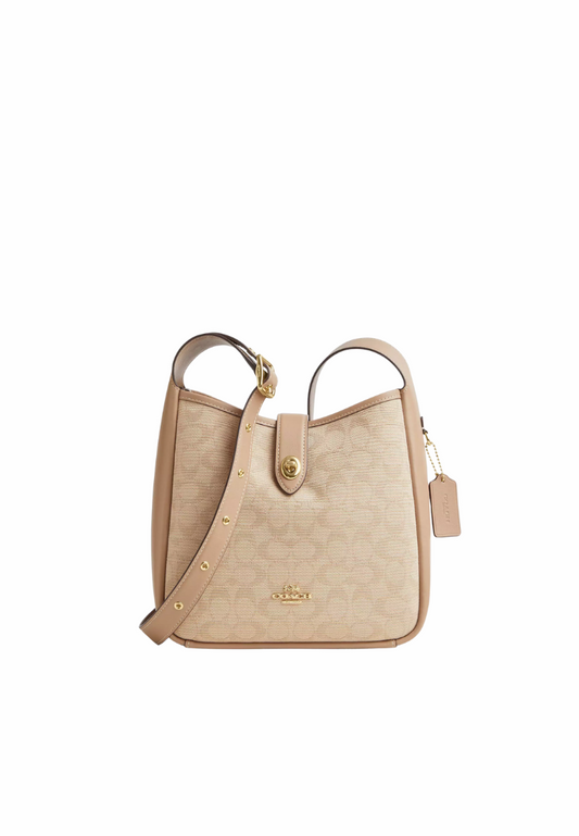 Coach Hadley Convertible In Signature Canvas Crossbody Bag In Dark Natural Multi CAK50