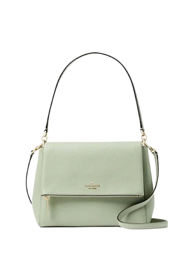 Kate Spade Leila Shoulder Bag Medium Flap In Beach Glass K6029