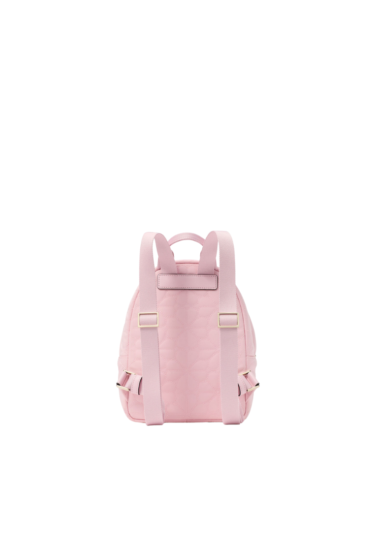 Kate Spade Flower Quilted Nylon Backpack Small In Pink Horiz KK158
