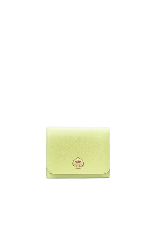 Kate Spade Kayla Small L-Zip Wallet In Lime Slushy KK056
