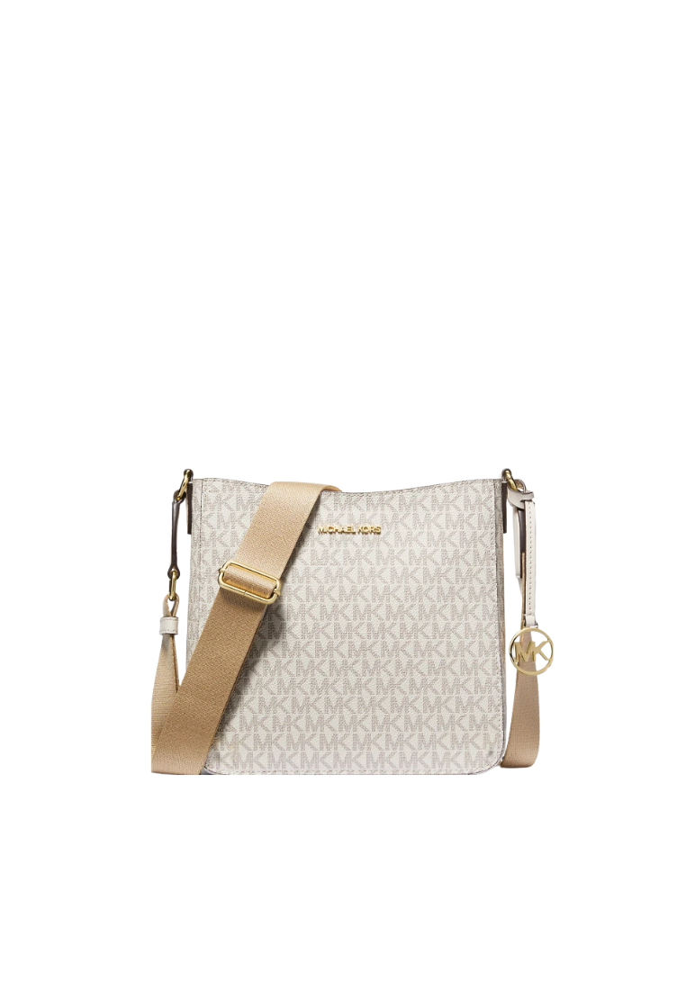 Michael Kors Jet Set Travel Small Signature Logo Messenger Bag In Light Cream Multi 35S4GTVC5B