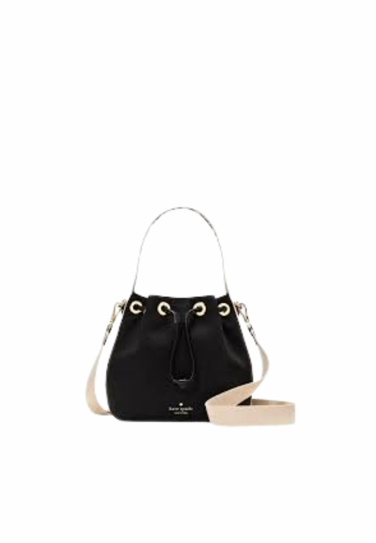 Kate Spade Kip Canvas Bucket Bag In Black KL048