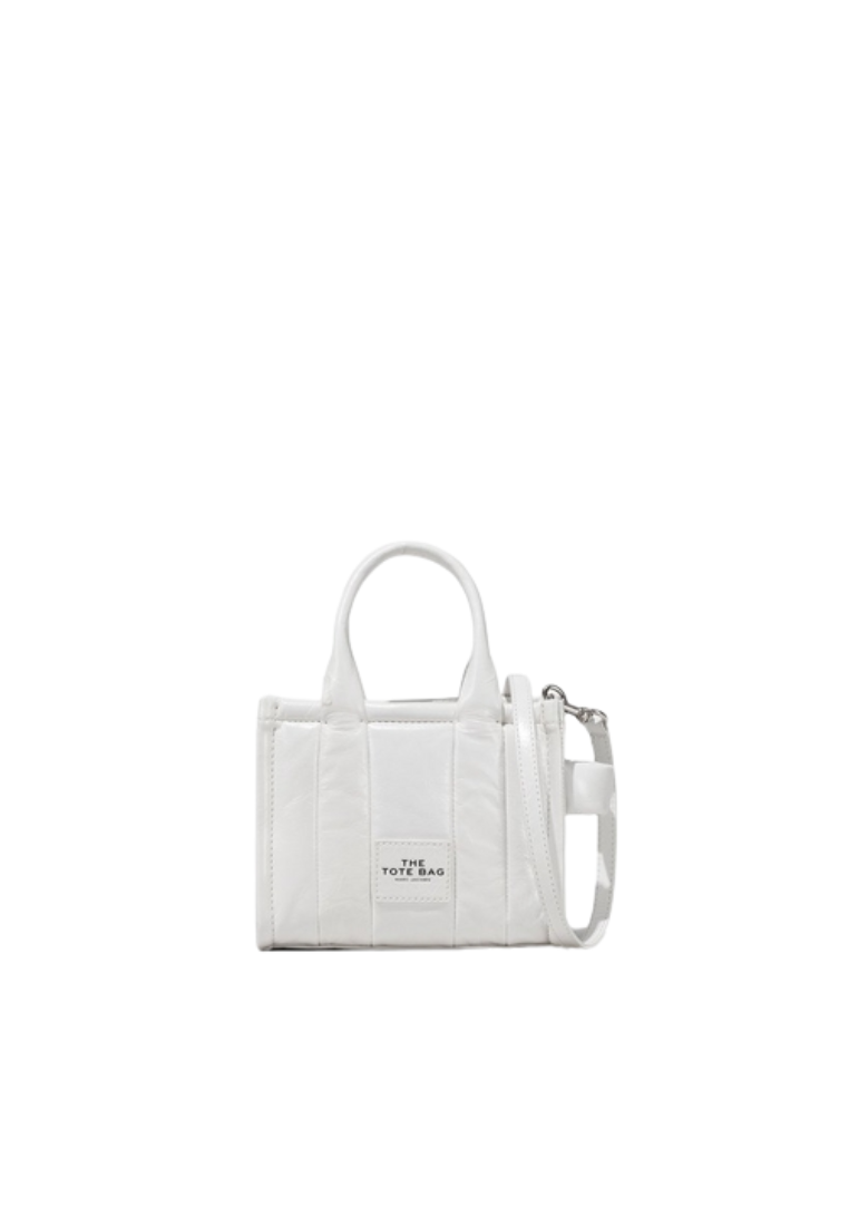 Marc Jacobs The Shiny Crinkle Small Tote Bag In White H065L01PF22