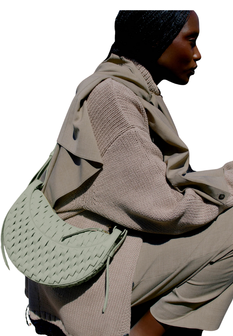( PREORDER ) Polene Numero Dix Crossbody Bag In Onda Fresh Almond