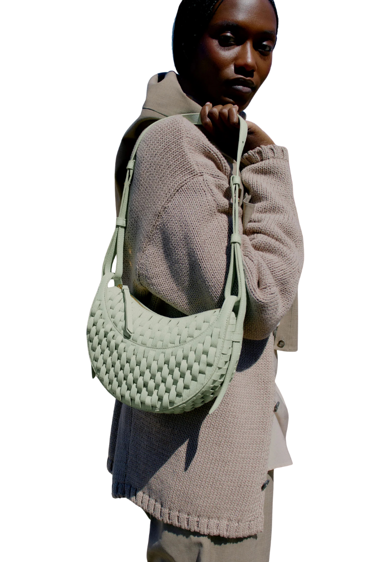 ( PREORDER ) Polene Numero Dix Crossbody Bag In Onda Fresh Almond