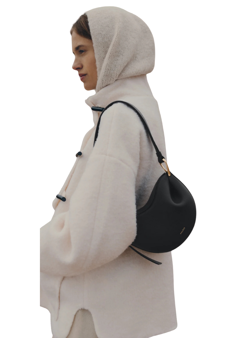 ( PREORDER ) Polene Tonca Crossbody Bag In Textured Black