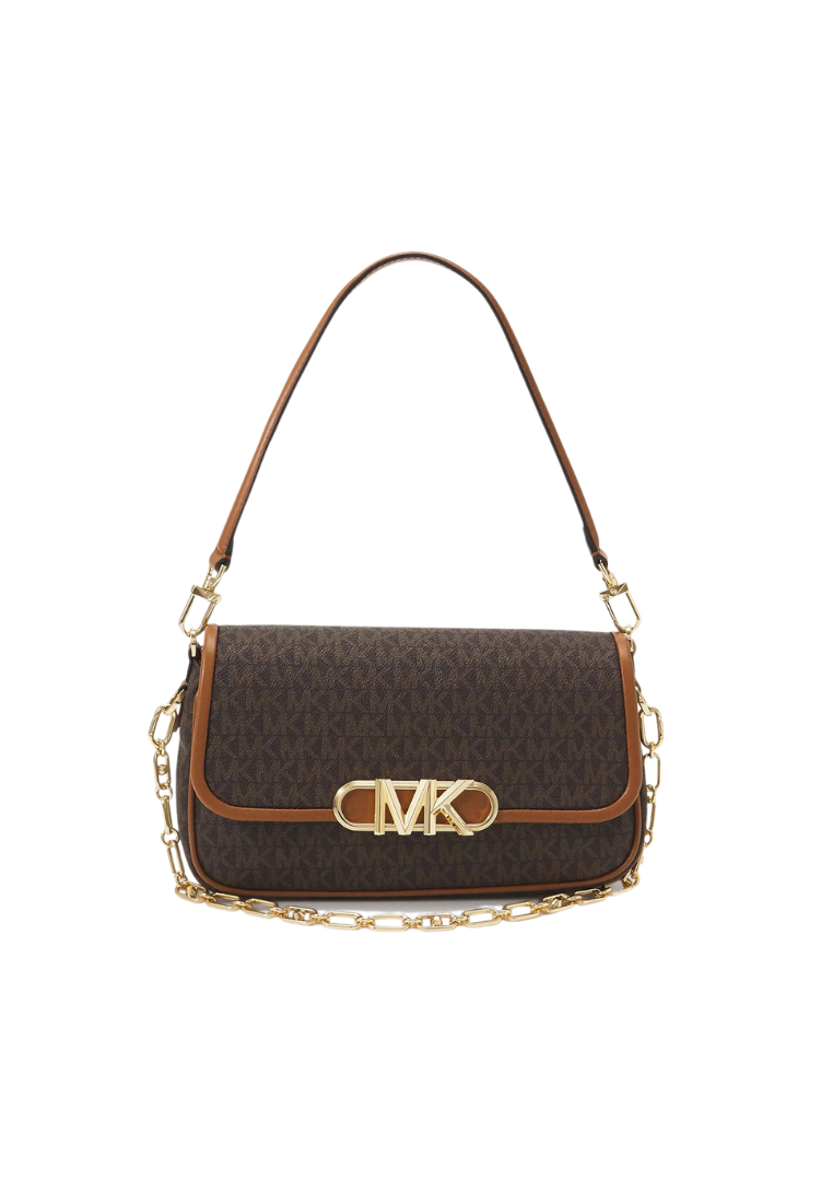 Michael Kors Parker Pouchette Logo Medium 30F2G7PC6B In Brown Acorn