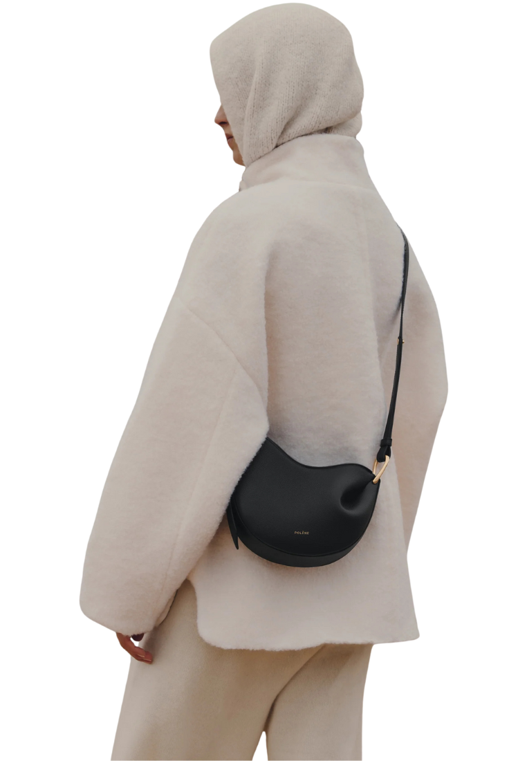 ( PREORDER ) Polene Tonca Crossbody Bag In Textured Black
