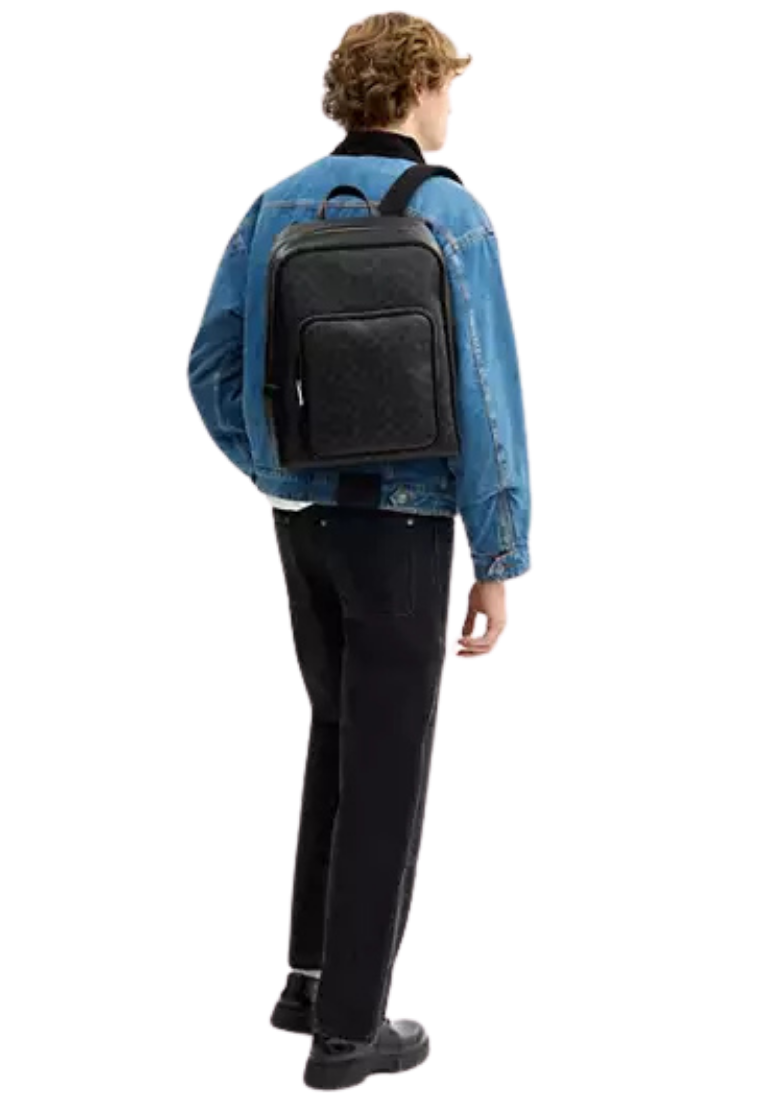 ( PREORDER ) Coach Aiden In Signature Canvas Backpack In Black Signature CDY12