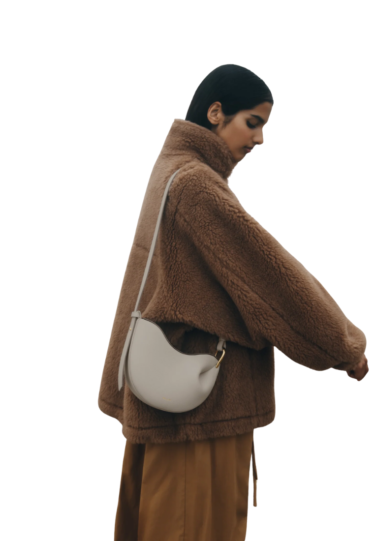 ( PREORDER ) Polene Tonca Crossbody Bag In Textured Chalk