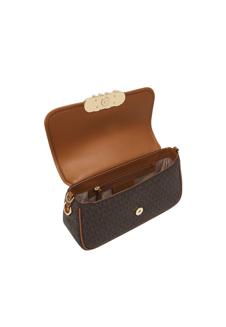 Michael Kors Parker Pouchette Logo Medium 30F2G7PC6B In Brown Acorn