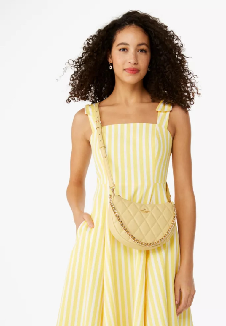 Kate Spade Carey Zip Top Crossbody Bag In Butter KG421