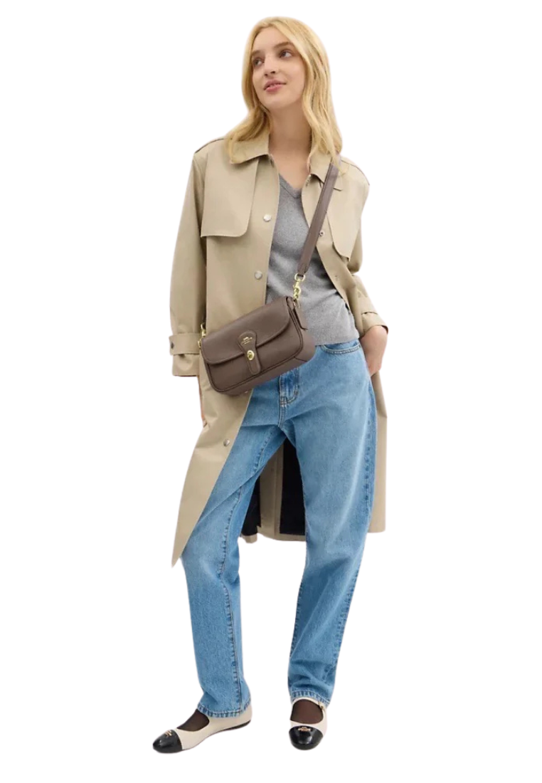 Coach Hadley Shoulder Bag In Dark Stone CY683