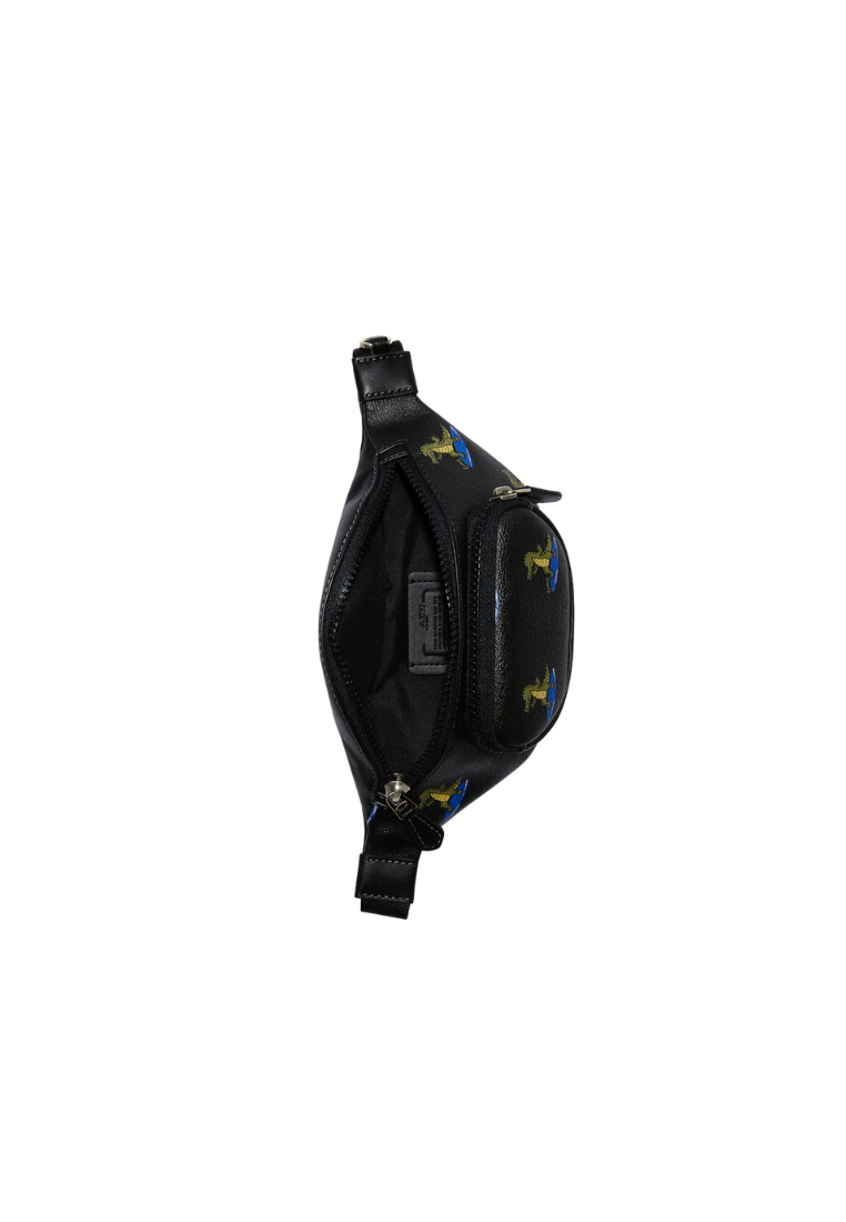 Coach Sprint Belt Bag 24 With Surfing Crocodile Print In Black Multi CJ676