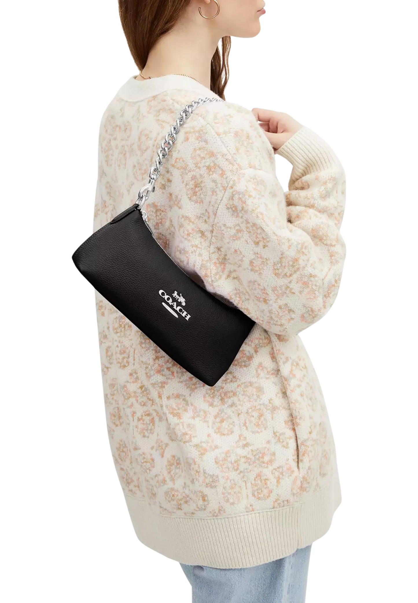 Coach Charlotte Shoulder Bag In Black Badlands CL407