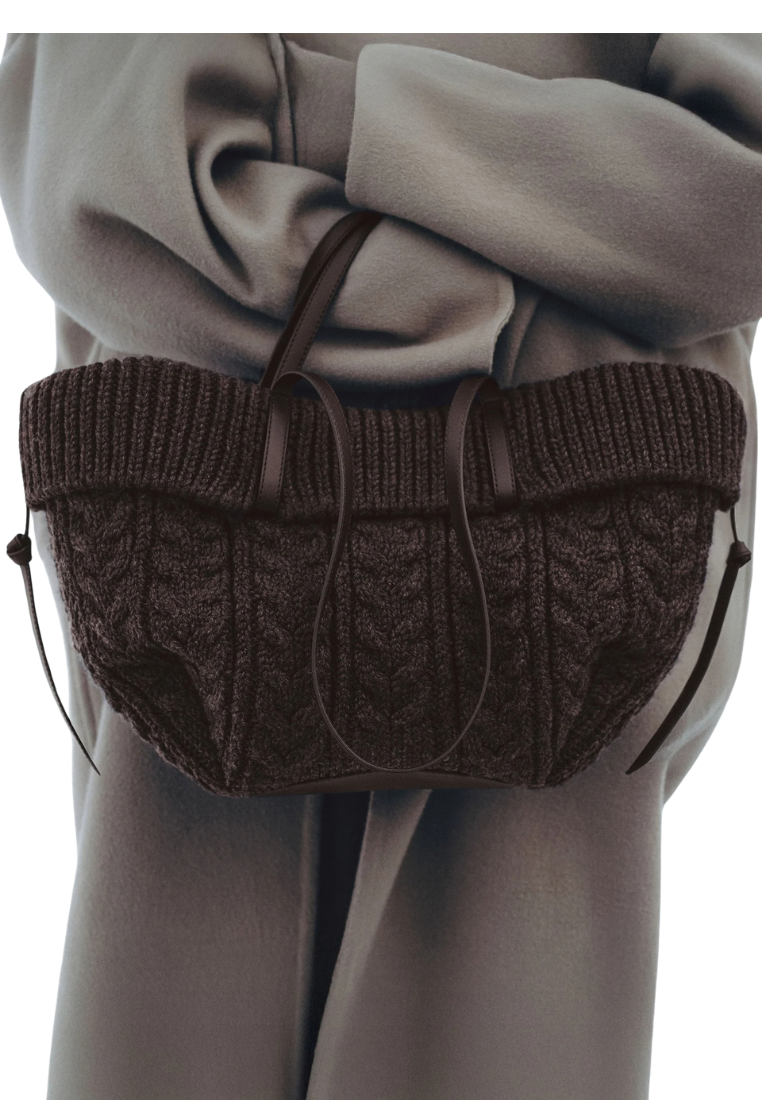 ( PREORDER ) Polene Cyme Mini Crossbody Bag In Merino Ebony 205