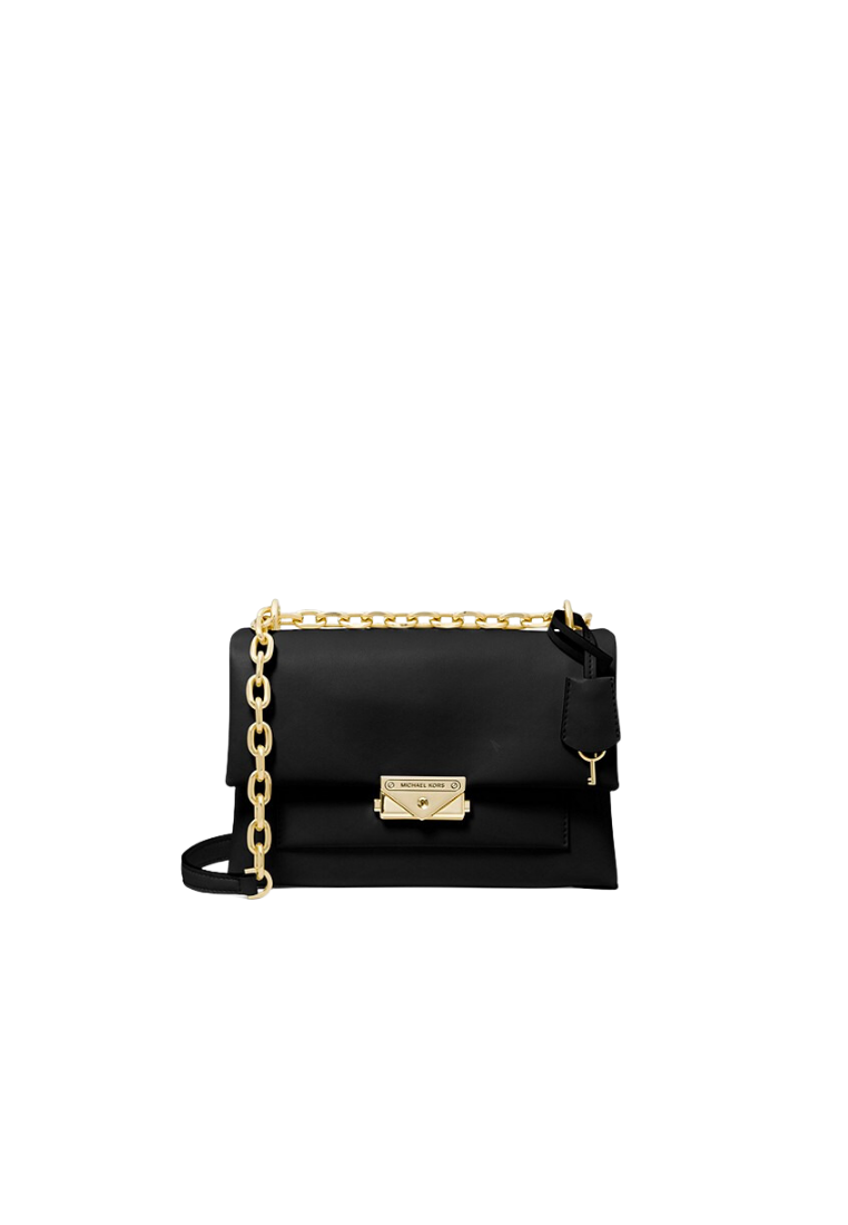 Michael Kors Cece Medium Shoulder Bag Flap Pkt In Black 35F2G0EF80