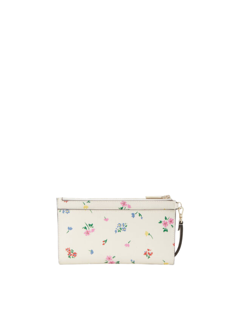 Kate Spade Staci Garden Bouquet Boxed Double Zip Wristlet In Cream Multi KB588