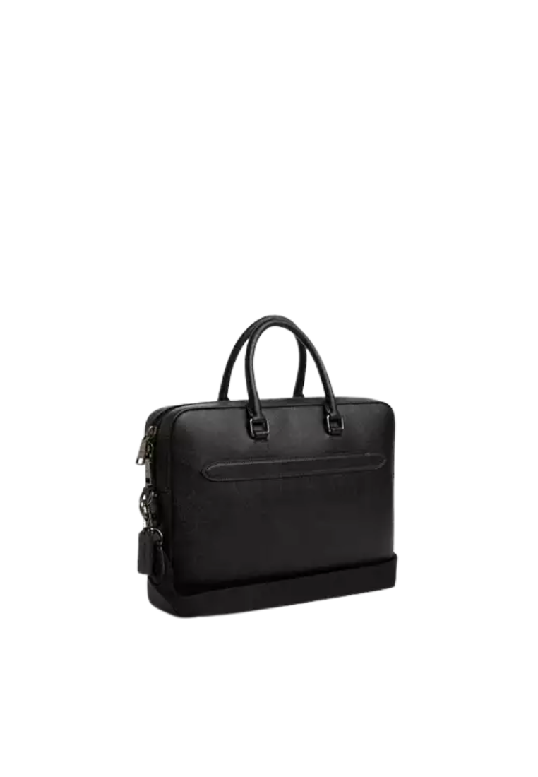 ( PREORDER ) Coach Ethan Slim Brief Bag In Gunmetal Black CR271