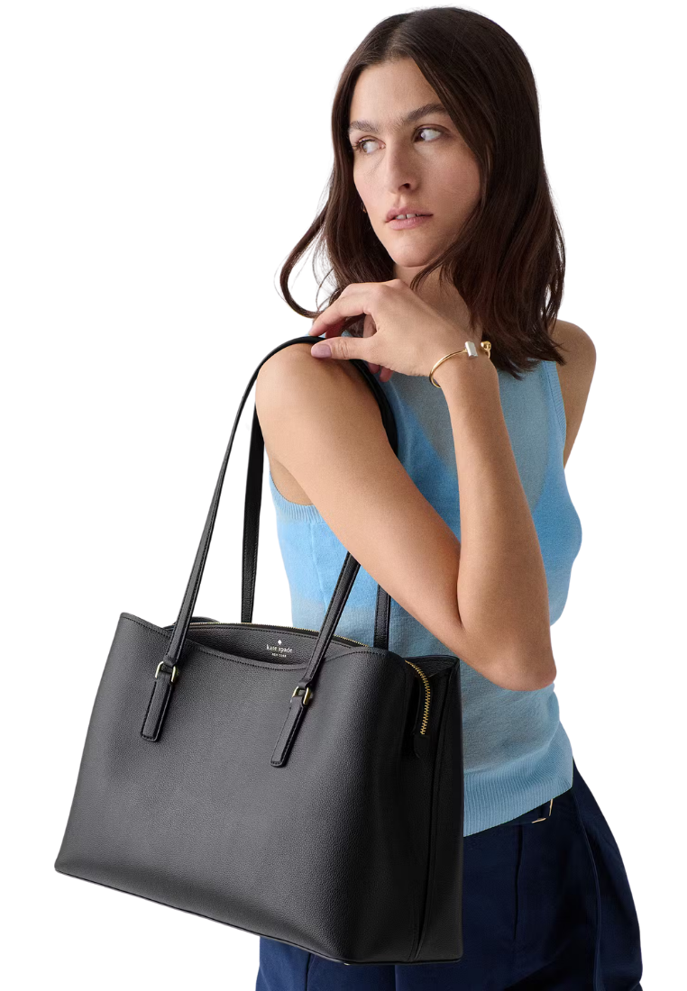 ( PREORDER ) Kate Spade Thompson Street Commuter Tote Bag In Black KO147