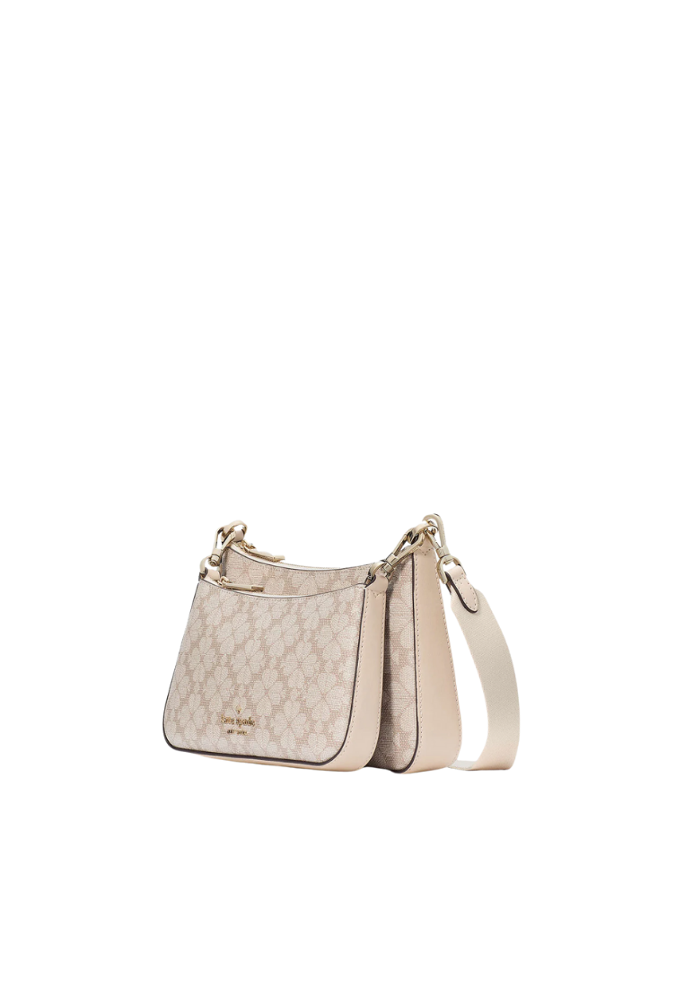( PREORDER ) Kate Spade Spade Flower Small Crossbody Bag In Dark Beige Multi KI372