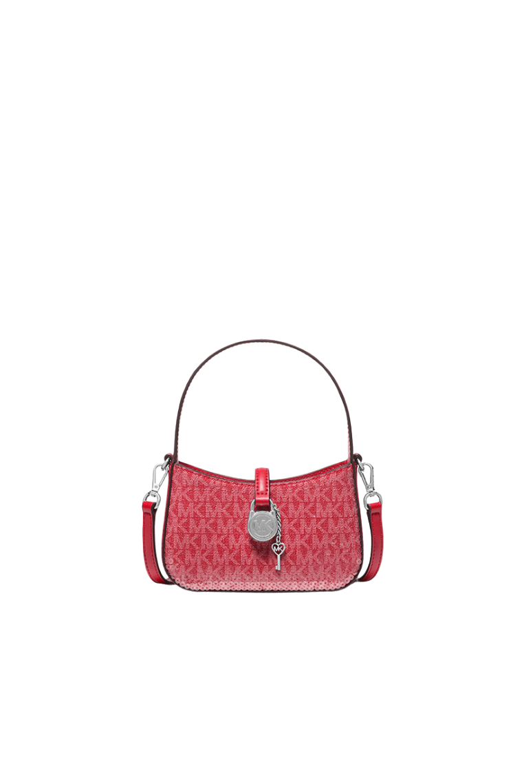 Michael Kors Lyra Extra-Small Signature Logo Crossbody Bag In Bright Red 35R5S1YC0B