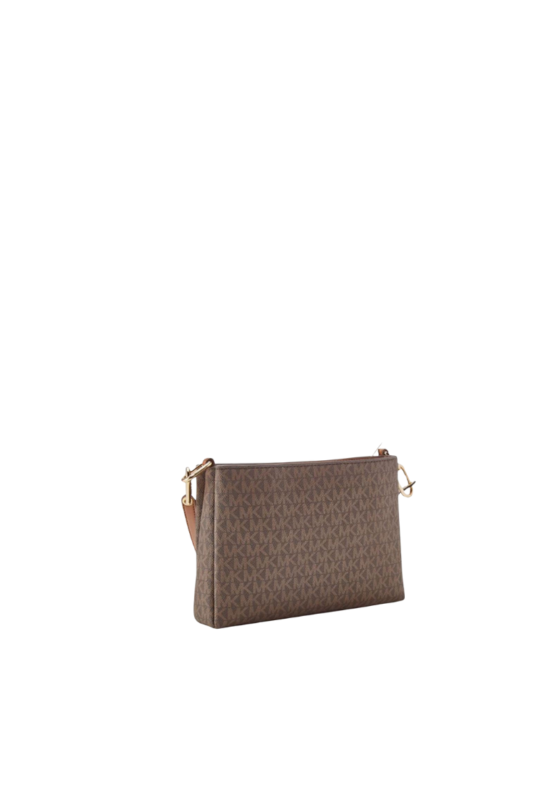 Michael Kors Signature Medium Trisha 35H1G9TC8B Crossbody Bag In Brown Acorn