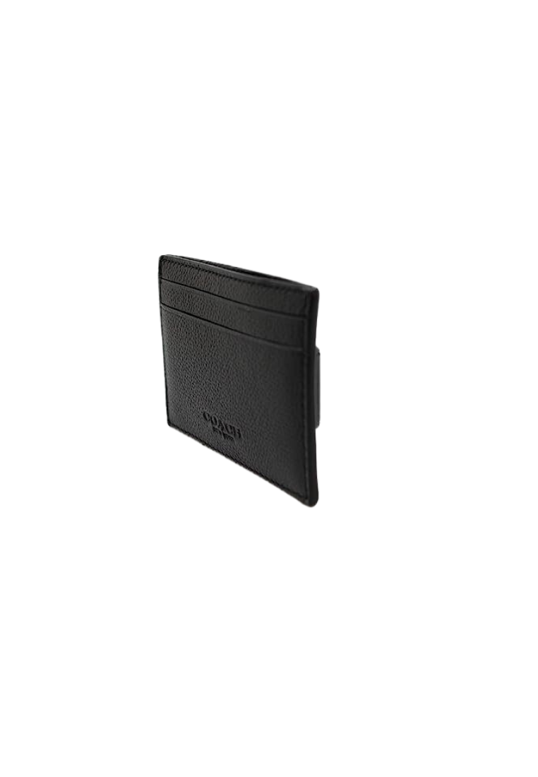 Coach Money Clip Card Case In Black 75459