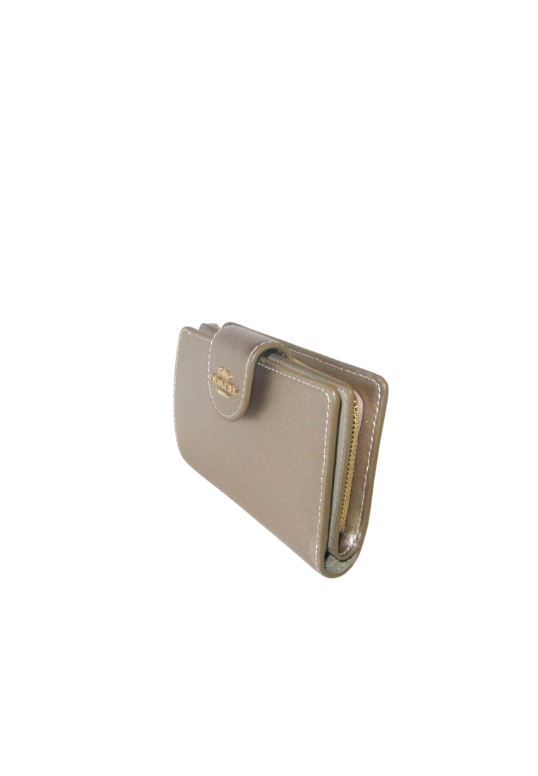Coach Corner Zip Wallet Medium In Light Champagne CW528