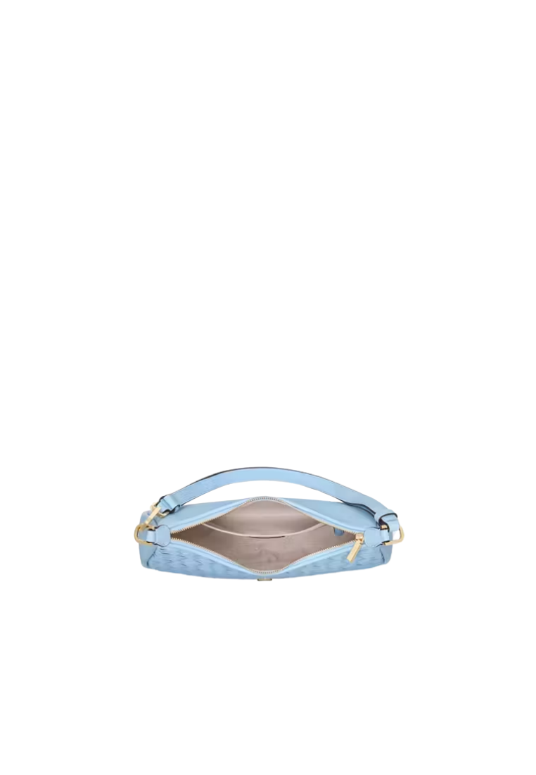 ( PREORDER ) Kate Spade Kayla Woven Leather Large Shoulder Bag In Mountauk Blue KL027