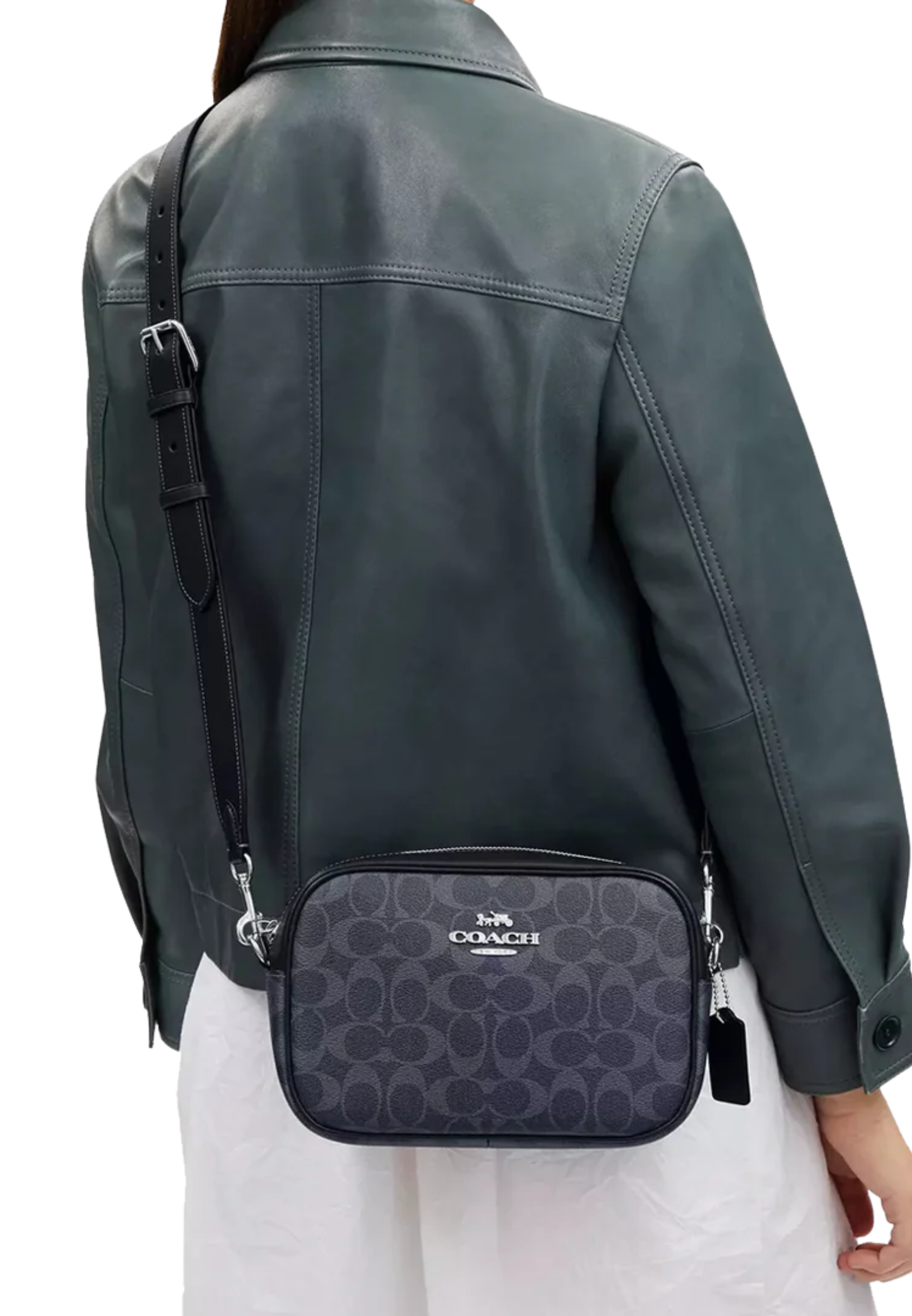 Coach Jamie Camera Bag Signature Canvas In Denim Midnight Navy CA547