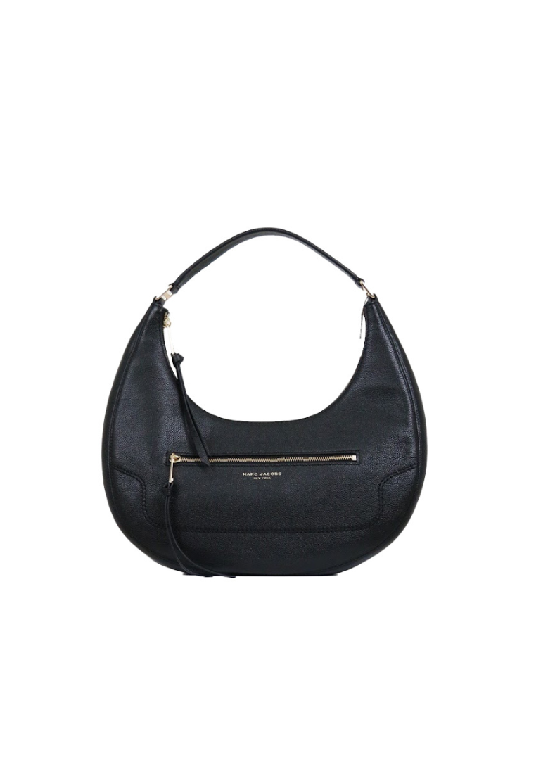 Marc Jacobs Medium Leather Crescent Shoulder Bag In Black H916L03FA22