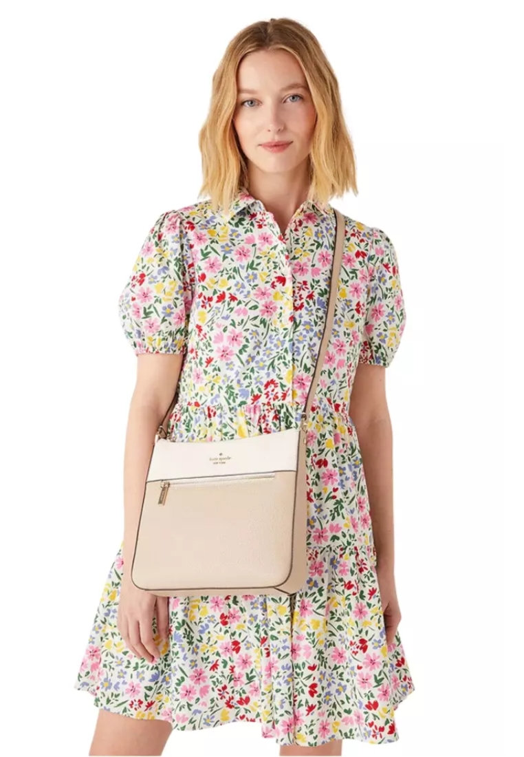 Kate Spade Leila Crossbody Bag Colorblock In Light Sand KB648